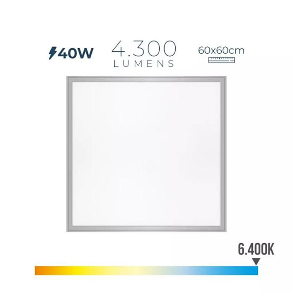 40W Square Matte Chrome LED-panel Matt krom