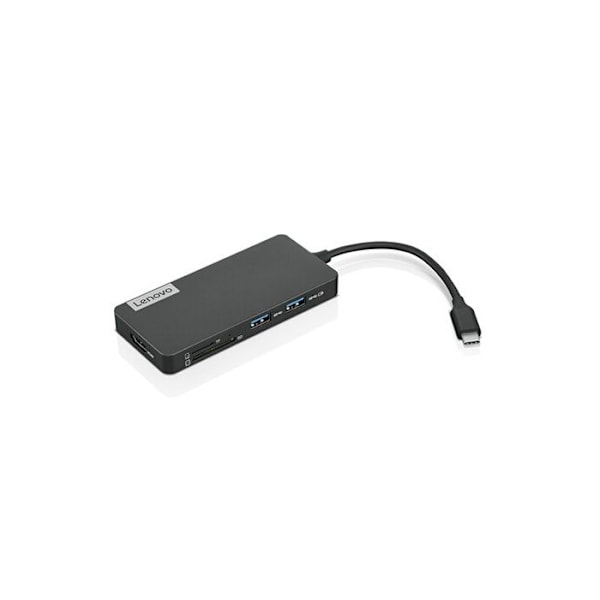 Hub USB Type C - Lenovo - GX90T77924 - 7-i-1 - Grå - USB