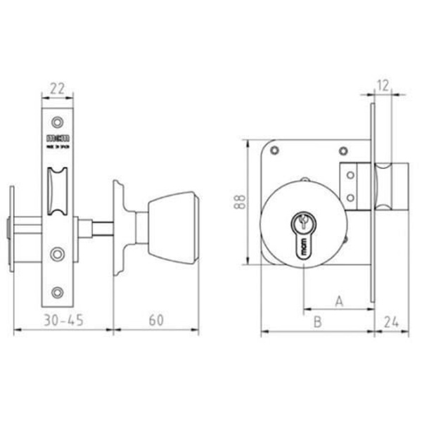 MÄSSING LATCH 1561 mars 60 MCM