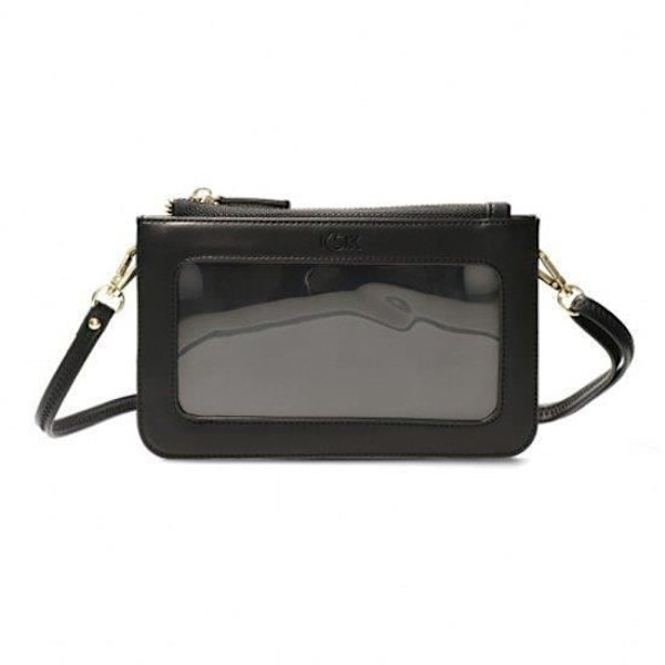 Horisontell väska - KSIX - Svart-Beige - Smartphonefack - Justerbar rem - 20x13 cm Svart-beige