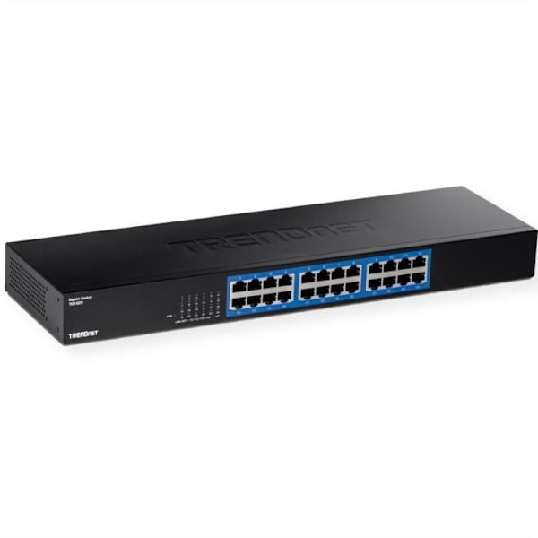 TRENDNET Gigabit Switch - 24 portar - Rackmontering - Integrerad universell strömförsörjning