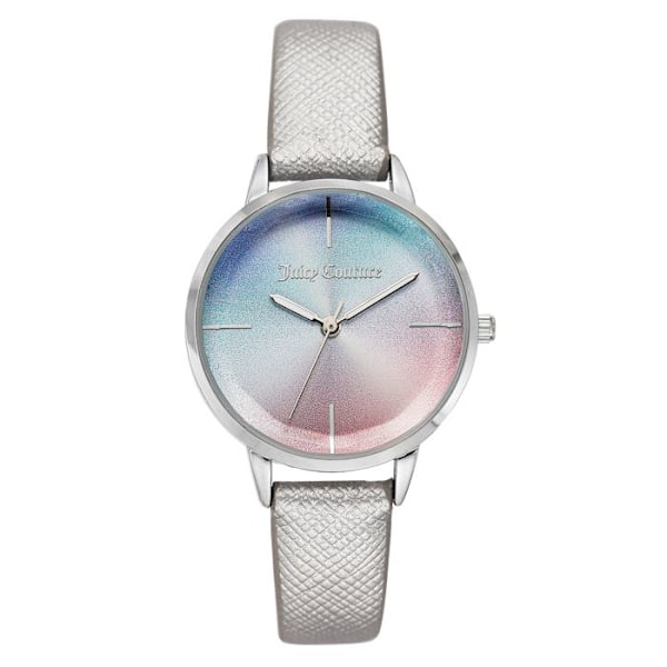 Klocka - Juicy Couture - JC1257LBSI - Läder - Kvarts - 34 mm - Chic silver/flerfärgad