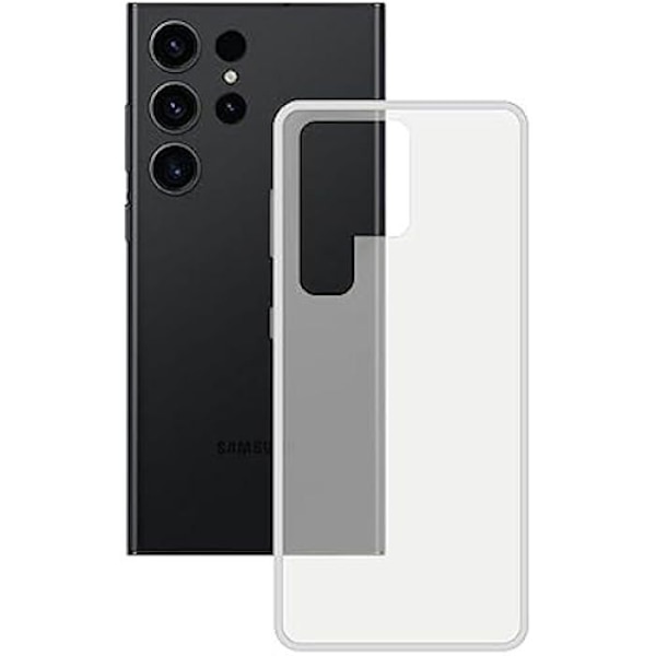 Mjukt fodral - KONTAKT - Galaxy S23 Ultra - Transparent - Robust - Trådlös laddning kompatibel
