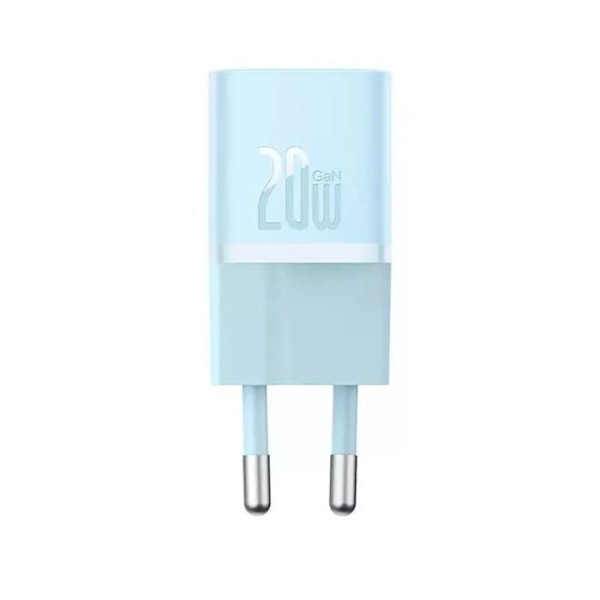 Snabbladdare - Baseus - GaN 5 Mini - 20W - Europeisk version - Blå färg Blå