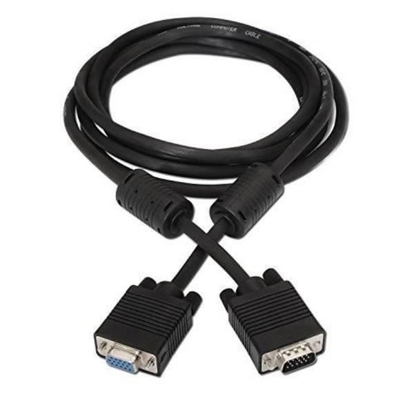 AISENS A113 0079 SVGA-kabel med ferrit (HDB15/hank-hdb15/hun, 3 m, för monitor/tv/projektor) Färg
