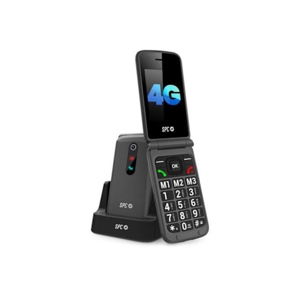Telefon SPC Stella 3 4G VoLTE Nödsamtalsknapp XL Tangenter Volym 103dB Laddningsbas