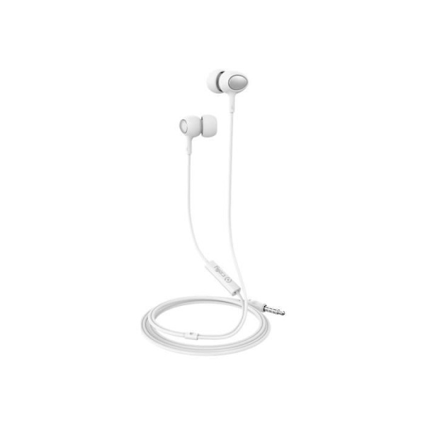 Celly UP500WH-hörlurar med 3,5 mm-uttag med kabelansluten hörlursmikrofon