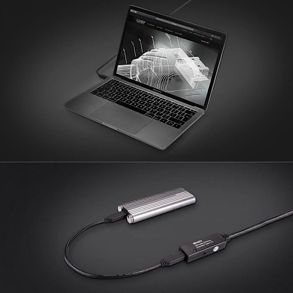 USB 3.0 förlängningskabel - LINDY - 10m - Typ A till C - PVC med låg toxicitet - Förgyllt