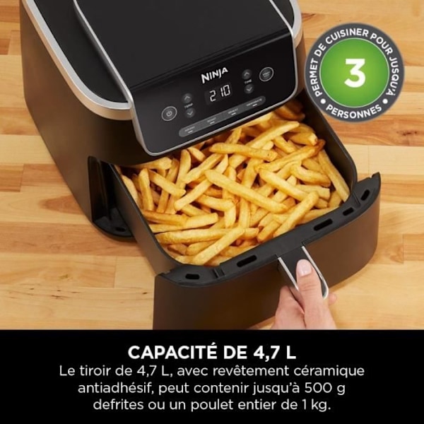 NINJA luftfritös - Pro AF140EU - Kapacitet 4,7L - 4 tillagningsprogram - 2000W