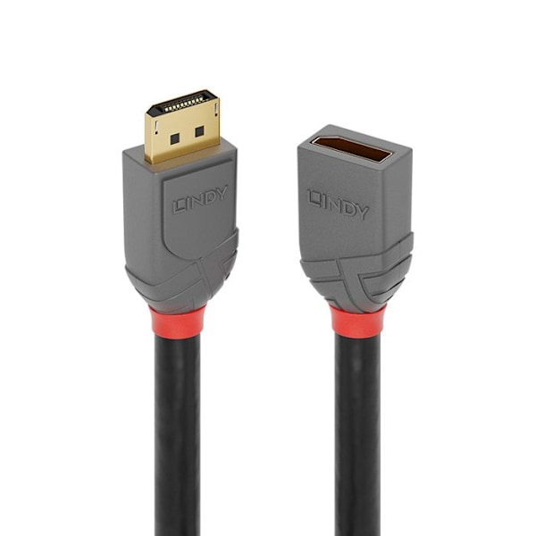 LINDY Extension DisplayPort 1.4 Anthra Line 1m Svart