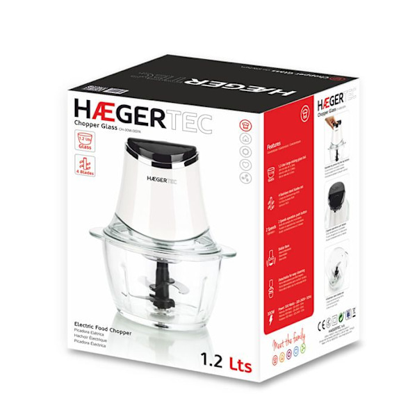 ELEKTRISK HÄCKARE AV GLAS – 300W