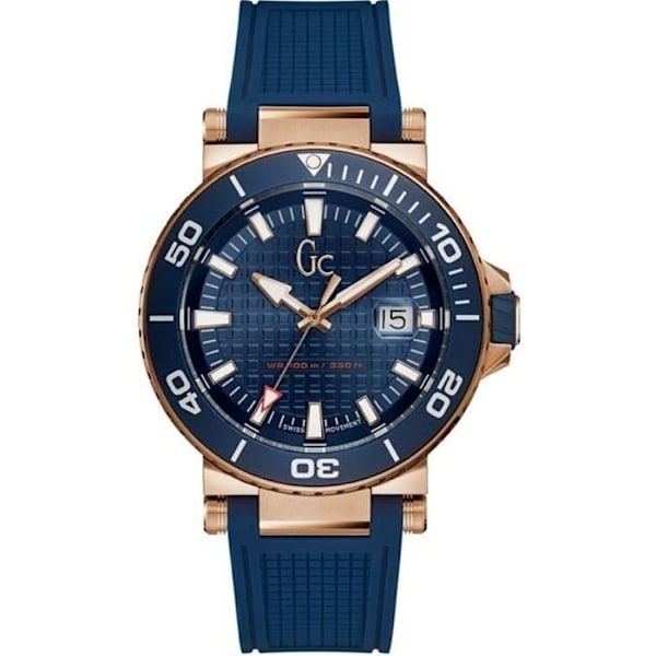 Klocka - Gc - Y36004G7 - 44mm - Kvarts - Blå gummirem Blå
