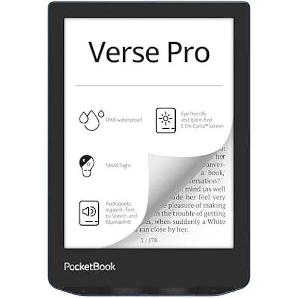 Läsa PocketBook Verse Pro - Vattentät IPX8 - Skärm 7" - Justerbar SmartLight - Blå