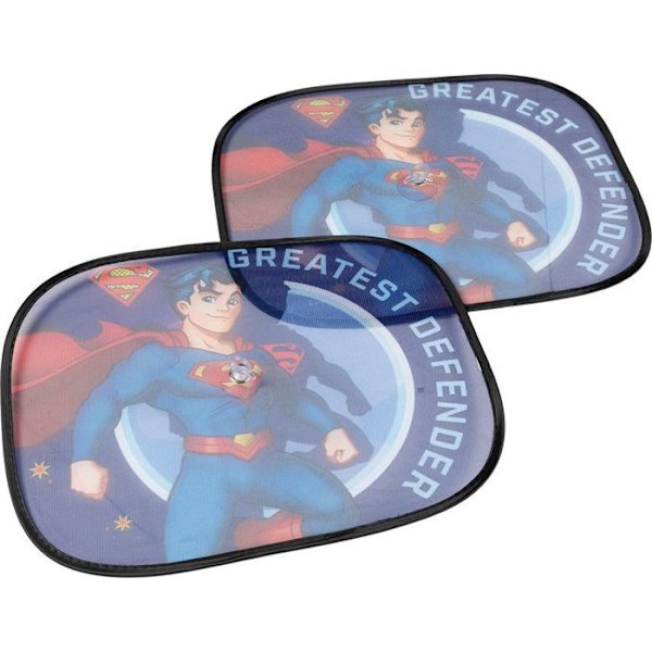 Tataway Par set sidofönster solskydd bil Superman barn 44 x 35 cm superhjälte blå röd rese skydd
