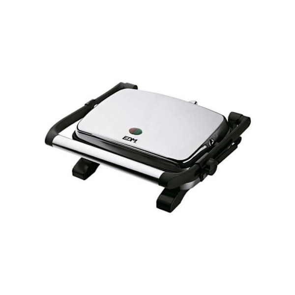 Smörgåsmaskin - EDM - 1600 W - Krom - Dubbelgrill - Metall - 34 x 30 x 11 cm Krom
