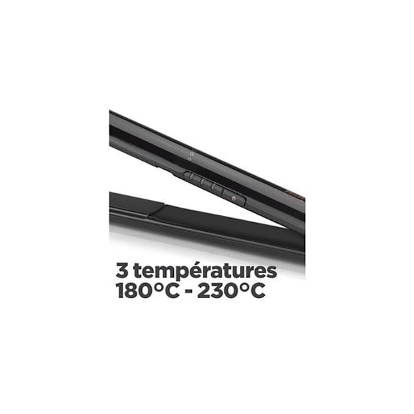 BABYLISS ST250E plattång - Smooth Finish 230 - Titan-keramiska plattor - Snabb uppvärmning Svart