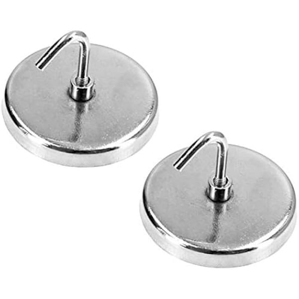 Ferrestock FSKNDB008 Neodymium magnetisk krok 5 cm diameter Kan hålla upp till 6,8 kg vikt, 2 enheter,