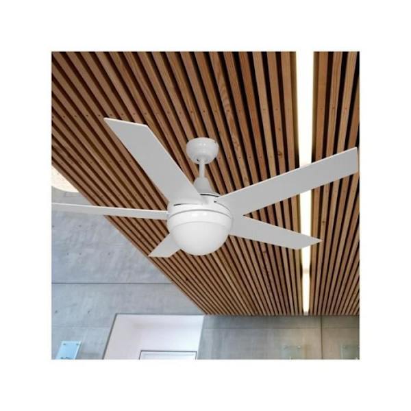 ADRIATICO takfläkt - EDM - 130cm - 2xE14 40W - Vit/Krom Vit/Krom