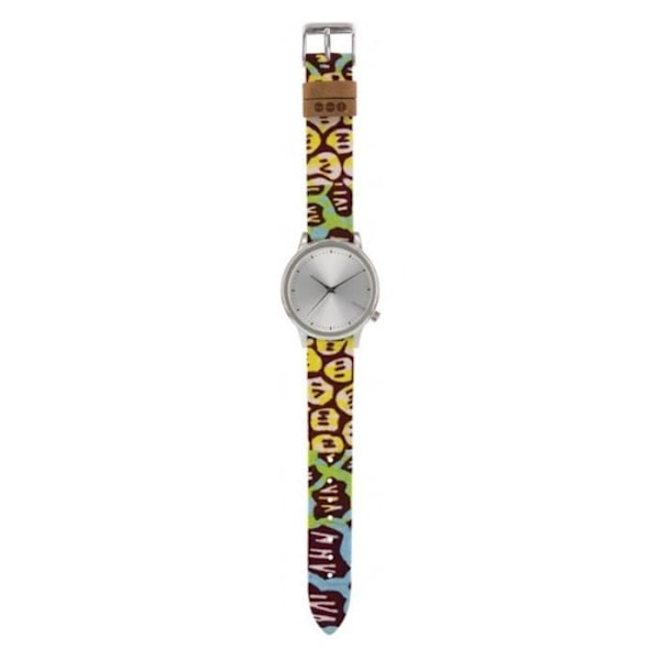 Klocka - Komono - Estelle Vlisco - Silver - Läder och Tyg - Vintage Pengar