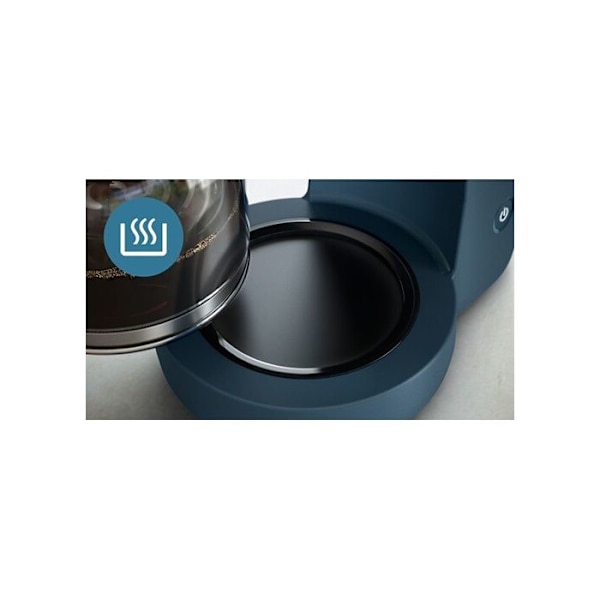Kaffebryggare - PHILIPS - HD7411/70 - 1,25L - Automatisk avstängning - Permanent filter Blå