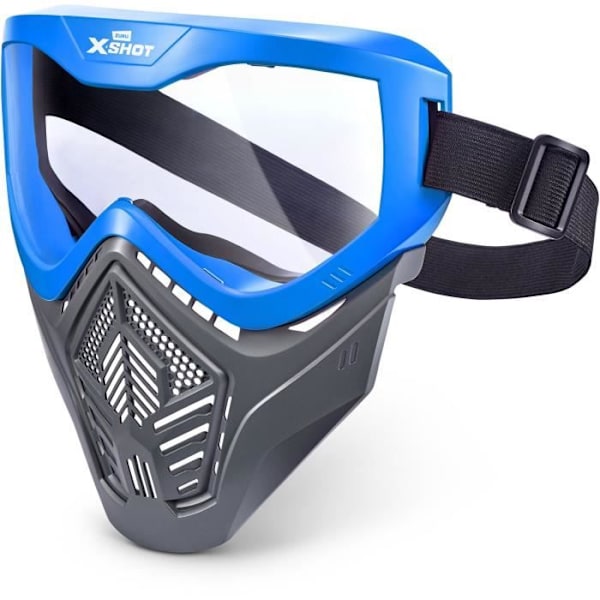 Accessoar - ZURU - X-SHOT Excel Blå Mask - Justerbart mask - Stilig design - Inbyggd ventilation Flerfärgad