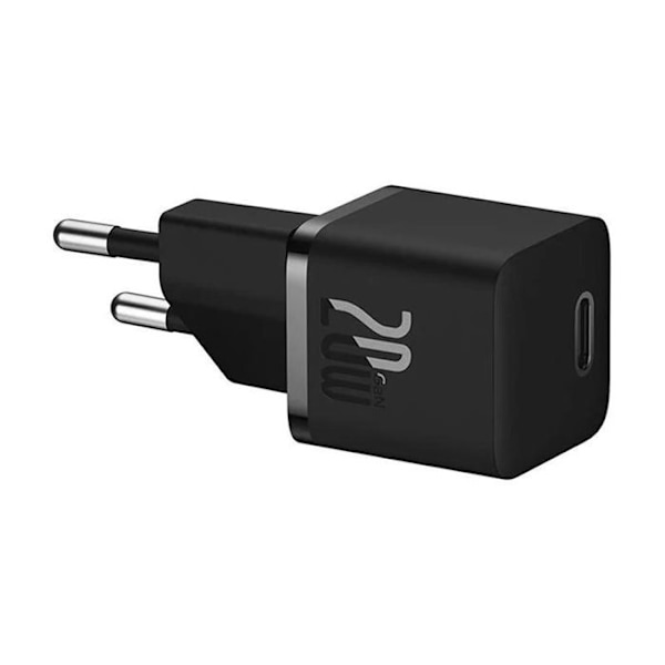 Snabbladdare - BASEUS - GAN 5 Mini - 20W - Typ-C - Svart Svart
