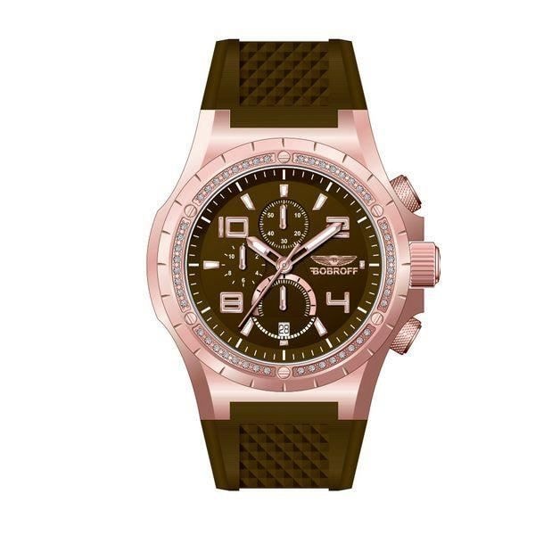 Klocka - Bobroff - BF1002L65 - Kvarts - Alfanumerisk - Unisex - 44 mm
