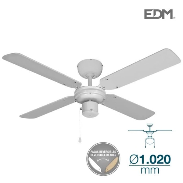 Baltico modell takfläkt 50W Ø102CM Vit 65M3/MIN Vit