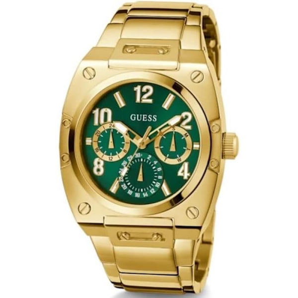 Klocka - Guess - Prodigy GW0624G2 - Kvarts - Rostfritt stål - 45 mm - Grön, Guld Grönt, guld