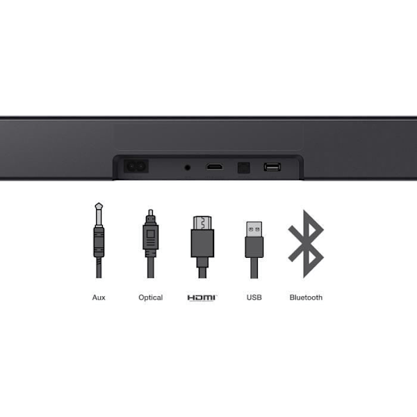 Ljudlimpa - TCL - S45HE - Dolby Atmos 2.1 med inbyggd subwoofer - Svart Svart