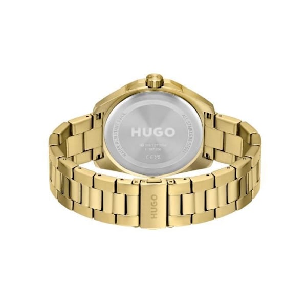 Klocka - HUGO - Exponera - Quartz urverk - Elegant armband - 50m vattentäthet Guld
