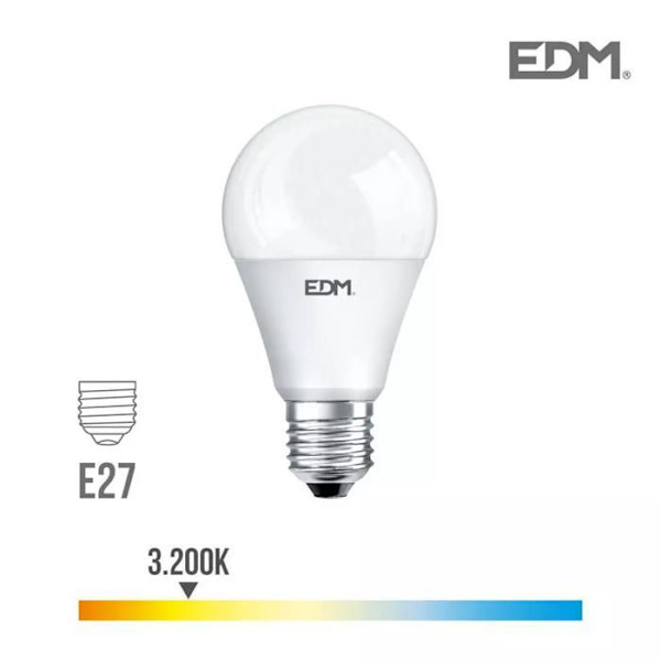 LED-lampa E27 20W Rund A60 Vit varmt