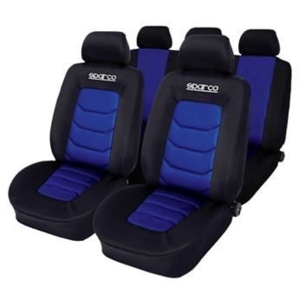 Sätesöverdrag - Sparco - S-line - Blå - Airbag-kompatibel - 5 mm mesh-skum Blå