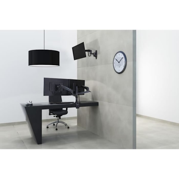 Skärm stöd - Ergotron - LX Väggmonterad LCD Arm - Polerat aluminium - Justerbar höjd 330 mm - Svart