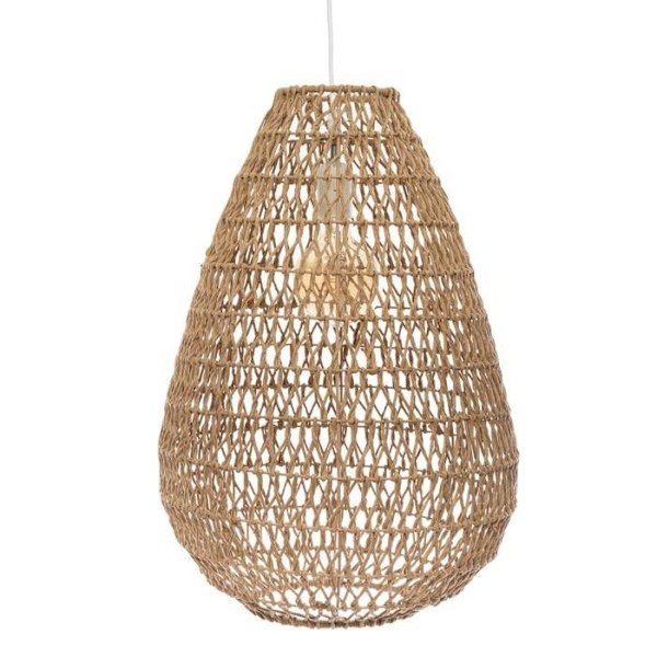 Pendellampa i metall och papper - ATMOSPHERA - H 55 cm - Beige Beige