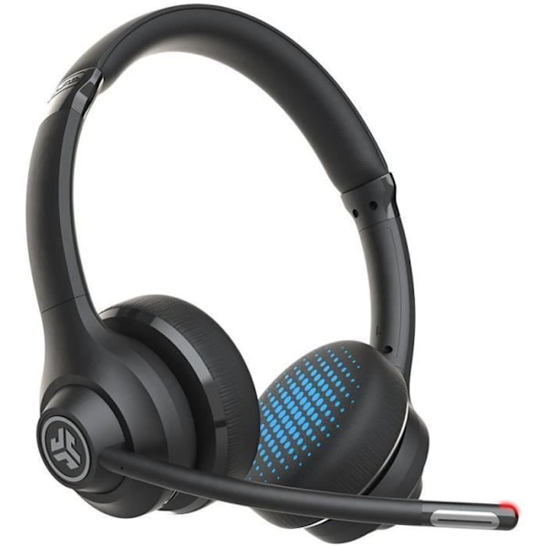 JLab Audio - GO Work Wireless Headset Svart - Trådlösa hörlurar - Bluetooth - 45h BT batteritid Svart