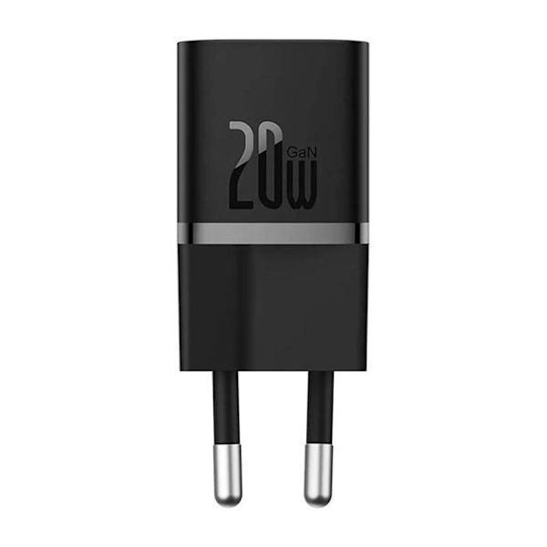 Snabbladdare - BASEUS - GAN 5 Mini - 20W - Typ-C - Svart Svart