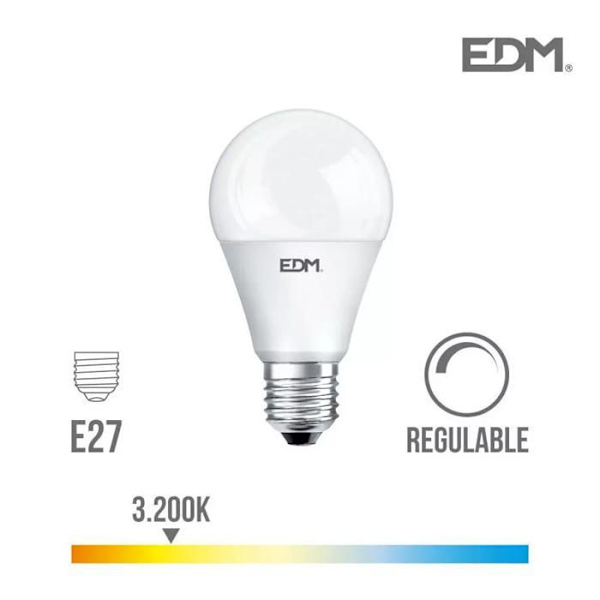 Dimbar LED-lampa E27 10W R Vit varmt