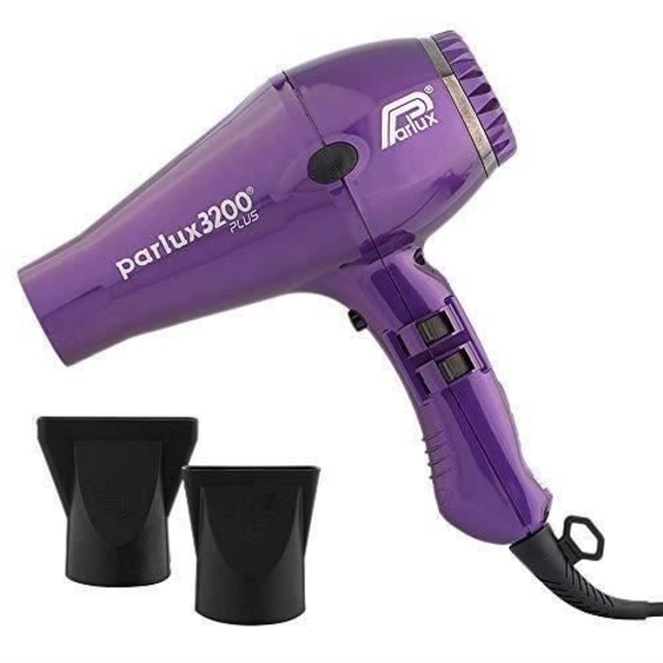 PARLUX 3200 Plus hårtork - 1900W - Luftflöde 71m3/h - 1900 Watt - 4 temperaturer - 2 hastigheter - Lila