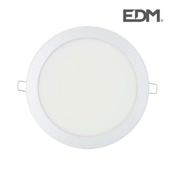 Rund infälld LED-downlight 20W 6400K 1500lm - Lumeco 31566 - matt krom - hög prestanda Dagens vita