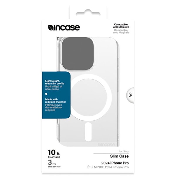 Coque iPhone 16 Pro - Incase - Slim Case MagSafe - Transparent - Semi-rigid - Polykarbonat Klar