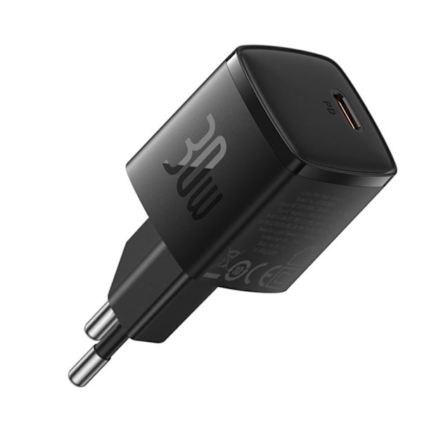 Snabbladdare - BASEUS - GAN CUBE PRO - 30W - EU-version - Väggadapter Svart