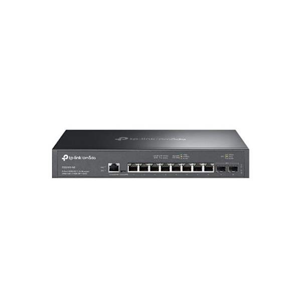 Styrd Switch - TP-Link - SG3210X-M2 - 8 RJ-45-portar - 2.5G Ethernet - Rackbar 1U Svart