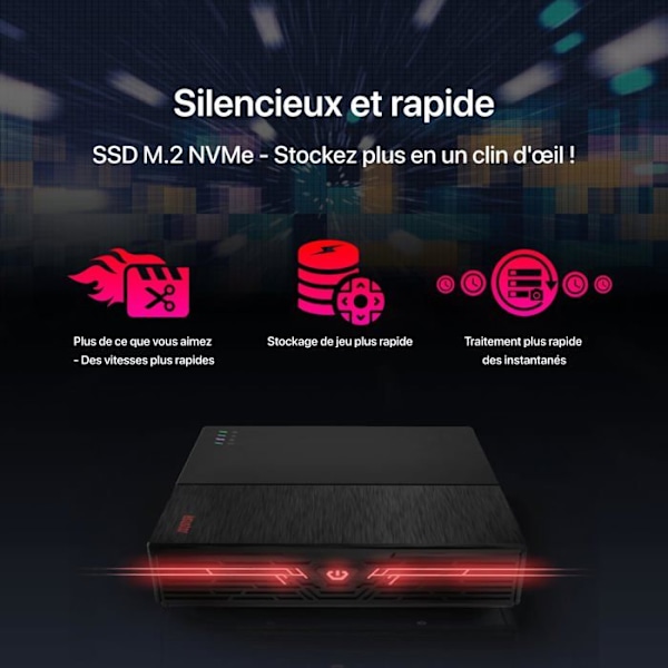 NAS-server - ASUSTOR - FLASHSTOR 12 FS6712X - 12 M.2 NVMe-fack - 4 kärnor - 4 GB RAM DDR4