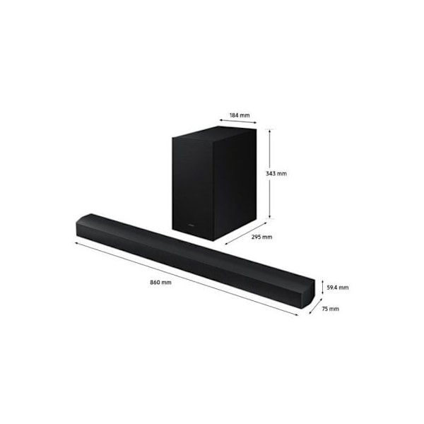 Ljudbar - Samsung - HW-B650 - 370W - 3.1 kanaler - Bluetooth och HDMI Svart