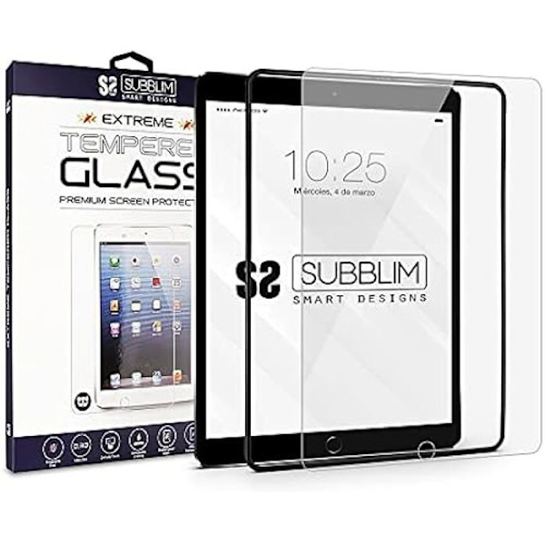 Oleofo SUB-TG-1APP002 Skärmskydd i härdat glas för iPad Air 2019, 9H+ Hårdhet, Ultratunn 0,33 mm