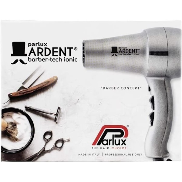 PARLUX Ardent Barber Tech Ionic hårtork - Luftflöde 61 m3/h - 1800 W - Grå Grå