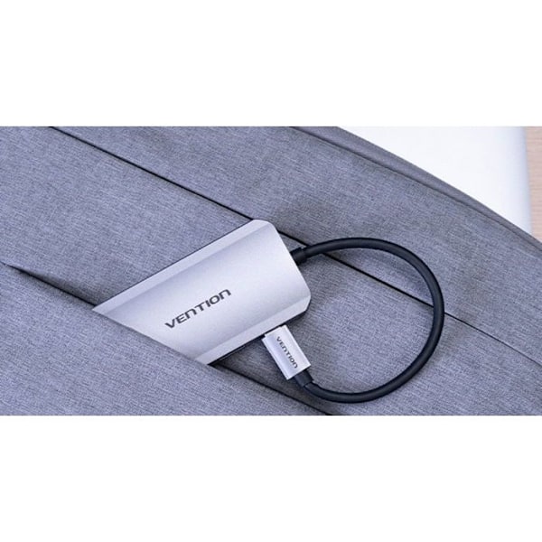 Vention 5-port USB 3 Gen 1 / 3x USB3.0 / PD Hub 0.15M Grå Aluminiumlegering Typ