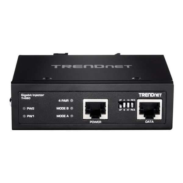TRENDNET TI-IG60 POE-injektor - 1 10/100 / 1000Base-T-ingångsport(ar) - 1 10/100 / 1000Base-T-utgångsport(ar) - 72 W - Skenmonterbar