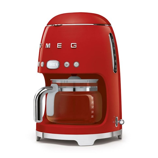 SMEG filterkaffebryggare 10 koppar 1050W röd år 50 DCF02RDEU
